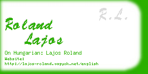 roland lajos business card